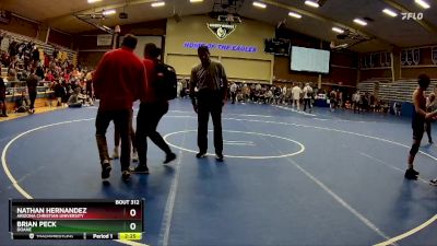 125 lbs Cons. Round 5 - Brian Peck, Doane vs Nathan Hernandez, Arizona Christian University