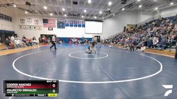 145 lbs Cons. Round 3 - Cooper Sanchez, Burns/Pine Bluffs vs Mauriccio Grimaldo, Wheatland