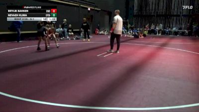 S-1 lbs Cons. Semi - Brylie Bakken, Outlaw Wrestling Club vs Nevaeh Klima, Center Point Storm Academy