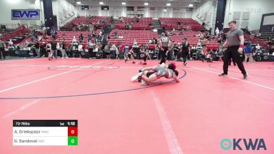 73-76 lbs Final - Abram Griekspoor, Maize Wrestling Club vs Graham Sandoval, Cowboy Wrestling Club