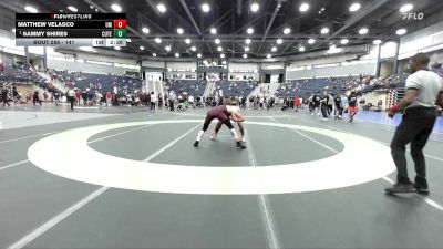 141 lbs Quarterfinal - Sammy Shires, Cumberland (Tenn.) vs Matthew Velasco, Montevallo