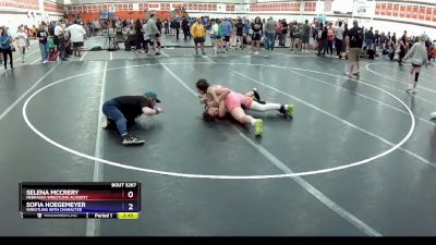 140 lbs 3rd Place Match - Sofia Hoegemeyer, Wrestling With Character vs Selena McCrery, Nebraska Wrestling Academy