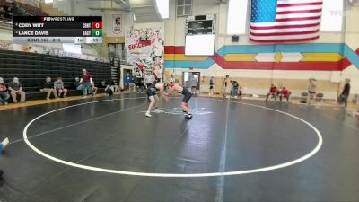 215 lbs Cons. Round 3 - Cody Witt, Central vs Lance Davis, Cheyenne East