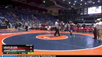 120 lbs Cons. Semi - Hannah Suboni-Kaufman, Park Ridge (Maine East) vs Leilany De Leon, Berwyn-Cicero (Morton)