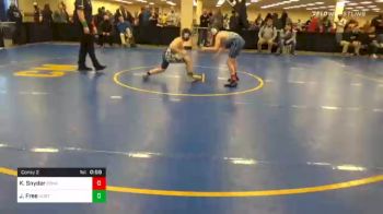 95 lbs Consolation - Karson Snyder, Connellsville vs Jordan Free, Northern Bedford