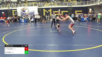 160 lbs Round Of 32 - Christian Yanosko, Fort Cherry vs Winston Zook, Saegertown