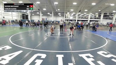 136 lbs Quarterfinal - Victor Hultquist, Red Roots WC vs Carlos Alicea, Wolfgang Wrestling Academy