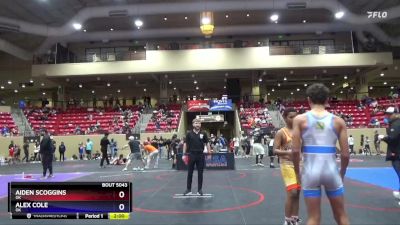 130 lbs Quarterfinal - Aiden Scoggins, OK vs Alex Cole, OK