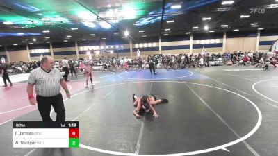 82 lbs Quarterfinal - Titan Jarman, Devils Wrestling vs Waylon Shroyer, Outlaws WC