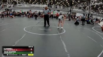 110 lbs Placement (4 Team) - CJ Powell, Mat Warriors White vs Tavin Shaffer, Brawler Elite