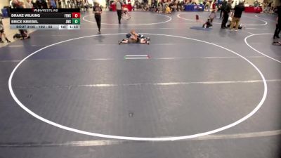 10U - 56 lbs Cons. Round 2 - Drake Wilking, Flat Earth Wrestling Club vs Brice Kriesel, Zimmerman Wrestling Club