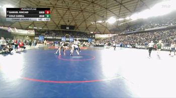 Boys 4A 157 lbs Champ. Round 1 - Cole Canell, Arlington vs Samuel Kincaid, Gonzaga Prep