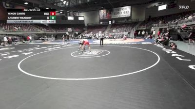 157 lbs Quarterfinal - Andrew Weakley, Snow College vs Hixon Canto, Western Wyoming Community College