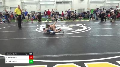 70-J lbs Consi Of 16 #2 - Caleb Kuberry, OH vs Logan Lakhlani, OH