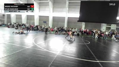 83 lbs Cons. Round 1 - Jerzee Huckaby, Warrior Wrestling Club vs Rylee Rawlings, Wasatch Wrestling Club