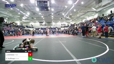 80 lbs Quarterfinal - Jeremiah Andrews, Team Tulsa Wrestling Club vs Carson Huffman, Fort Gibson Youth Wrestling