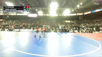 5A 132 lbs Quarterfinal - Angel Arteaga, Minico vs Ty Petersen, Shelley
