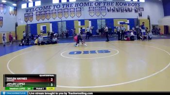 145 White Quarterfinal - Taylen Haynes, Gateway vs JAYLEN LOPEZ, Cypress Creek H S