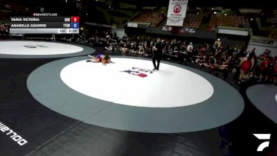 140 lbs Vania Victoria, SDIKWA - San Diego-Imperial Kids Wrestling Association vs Anabelle Aguirre, TCWA - Tri-Counties Wrestling Association