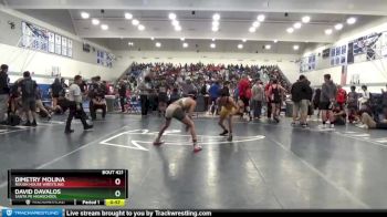 126 lbs Cons. Semi - David Davalos, Santa Fe Highschool vs Dimetry Molina, Rough House Wrestling