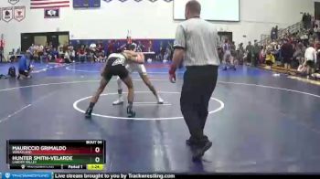 132 lbs Champ. Round 2 - Hunter Smith-Velarde, Lander Valley vs Mauriccio Grimaldo, Wheatland