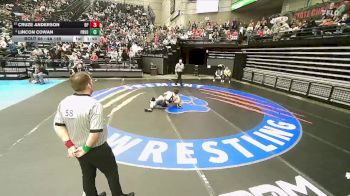 4A 150 lbs Champ. Round 1 - Cruze Anderson, Deseret Peak vs Lincon Cowan, Provo
