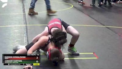 72 lbs 1st Place Match - Connor Hartwig, Springport Spartans vs Hudson Kowalewski, NBWC