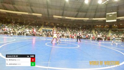 88 lbs Consi Of 32 #2 - Kellen Williams, Dodge City Wrestling Academy vs Sawyer Johnston, Waverly Area Wrestling Club