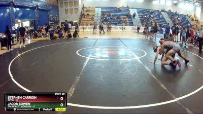 132 lbs Round 7 (8 Team) - STEPHEN CARRION, NFWA vs Jacob Bowen, Soldier City Lions Den