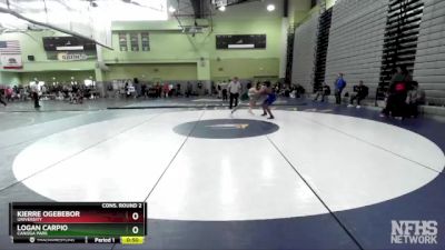 150 lbs Cons. Round 2 - Logan Carpio, CANOGA PARK vs Kierre Ogebebor, University