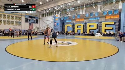 285 lbs Semifinal - Tristan Cooper, Caesar Rodney H S vs Cael DeNigris, Delaware Military Academy