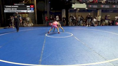 120 lbs 7th Place Match - Ethan Alvarez, Merrillville Pirates Wrestling Club vs Gabriel Beyer, Team Nazar Training Center