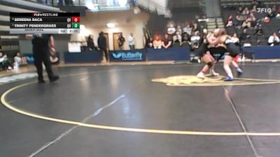 110 lbs Semifinal - Trinity Pendergrass, Quincy vs Sereena Baca, Quincy