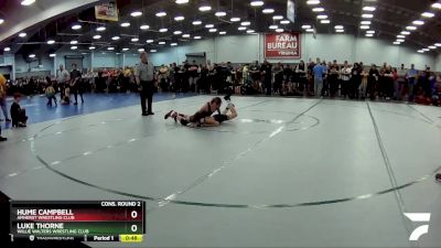 78 lbs Cons. Round 2 - Hume Campbell, Amherst Wrestling Club vs Luke Thorne, Willie Walters Wrestling Club