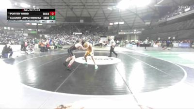 Boys 1B/2B 138 Cons. Round 2 - Claudio Lopez Mendez, Ilwaco vs Porter Wood, Almira Coulee Hartline