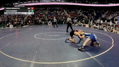 4A 120 lbs 1st Place Match - Jace Barrier, Mooresville High School vs Aidan Szewczyk, Davie