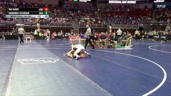 1A-120 lbs Semifinal - Bo Hake, Louisa-Muscatine vs Hendrix Schwab, Don Bosco
