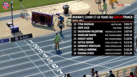 Boys' 1500m, Finals 1 - Age 17-18