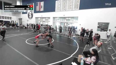 105 lbs Cons. Semi - Myah Coble, Santa Ana vs Norah Sivasubramaniam, Portola High School Wrestling