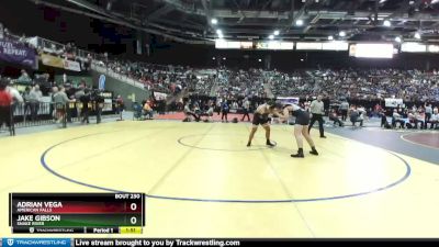 3A 195 lbs Quarterfinal - Adrian Vega, American Falls vs Jake Gibson, Snake River