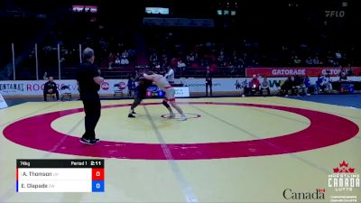 74kg Quarterfinal - Adam Thomson, London-Western WC vs Emmanuel Olapade, Dinos WC