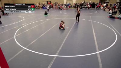 8U - C Cons. Round 2 - Kade Gobin, Cannon Falls vs Leo Hennen, New Prague Wrestling
