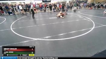 160 lbs Cons. Round 4 - Brady Singler, OH vs Luke Hoag, MN