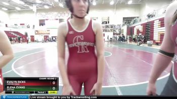 145 lbs Champ. Round 2 - Evalyn Ricks, Canyon Ridge vs Elena Evans, Owyhee