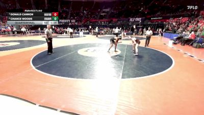 2A 138 lbs Quarterfinal - Donald Cannon, Rockford (East) vs Chance Woods, Evergreen Park