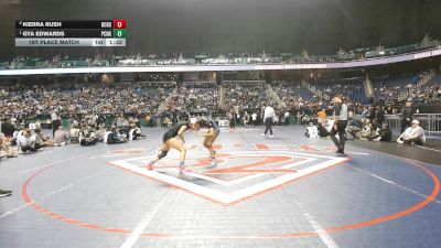 8A - 132 lbs 1st Place Match - Gya Edwards, Panther Creek vs Kierra Rush, Hoke County High School