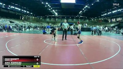 135 lbs Cons. Round 2 - Julia Baggett, Wakulla Hs vs Sofia Rodriguez, Florida Christian School