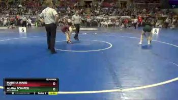 120 lbs Semifinal - Alana Schafer, West Fargo vs Martha Ward, Minot