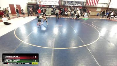 77 lbs Cons. Semi - Tawny LaRose, Cougars Wrestling Club vs McKynli Massey, Uintah Girls Jr High