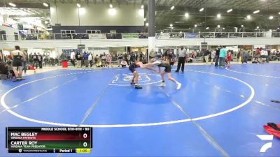 80 lbs Round 3 - Carter Roy, Virginia Team Predator vs Mac Begley, Virginia Patriots